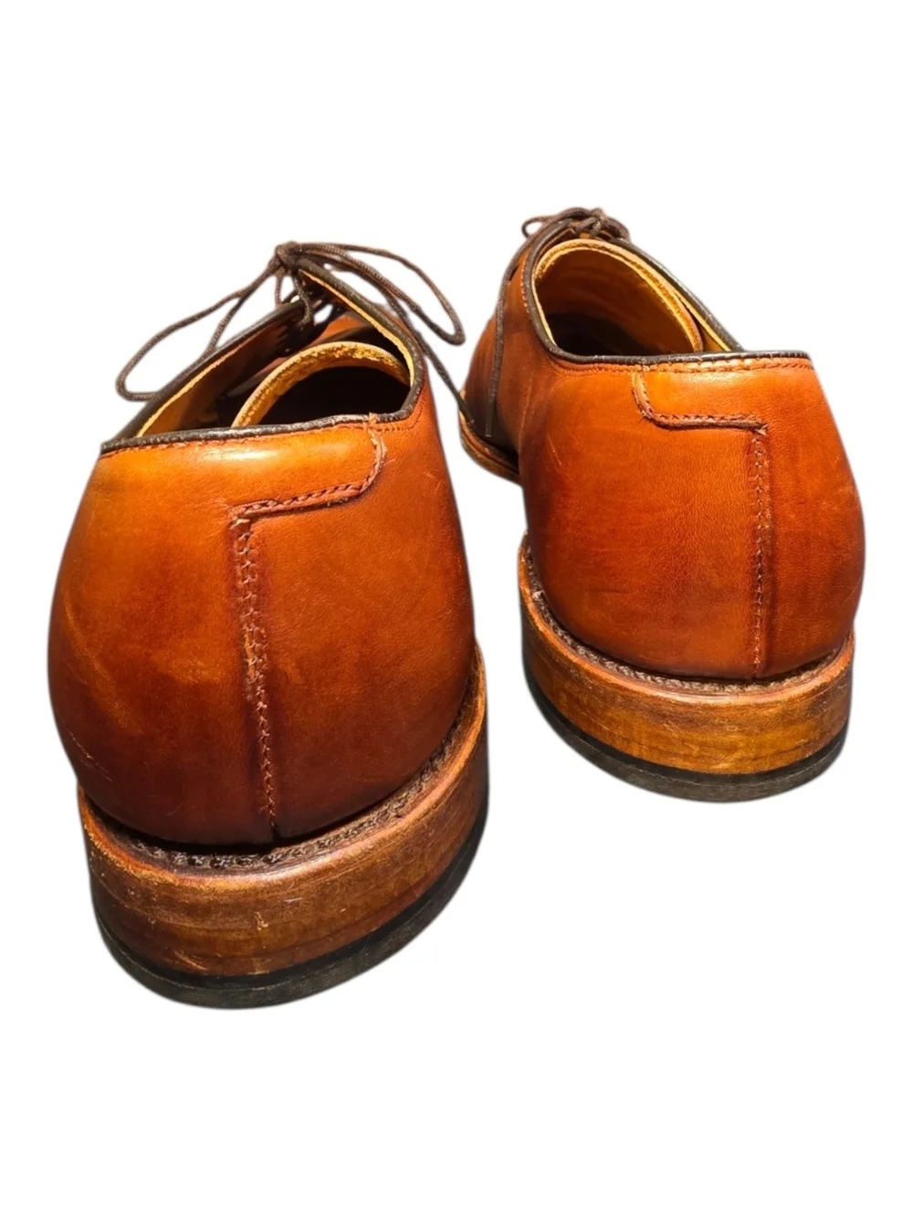 Allen Edmonds Delray Split Toe Derby Chili Leather 8.5 3E Wide Dress Shoes USA